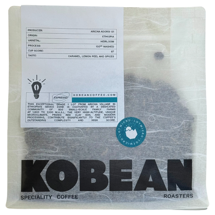 Aricha Adorsi G1 (100hr Washed, Heirloom) (In-House Espresso) SCA: 87